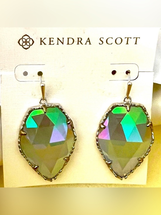 Kendra Scott Jewelry - Like New RARE Kendra Scott Corley Earrings Silver &  Slate Iridescent GORGEOUS!